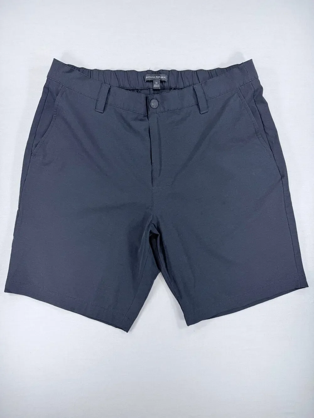 Banana Republic Men's Size 36 Charcoal Gray Elastic Waist Deck Shorts